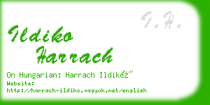 ildiko harrach business card